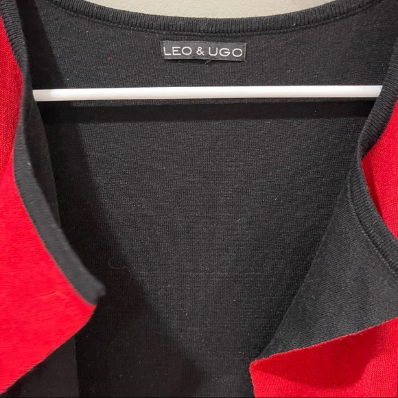 Leo and Ugo Red and Black Open Cardigan Large - Picture 6 of 7